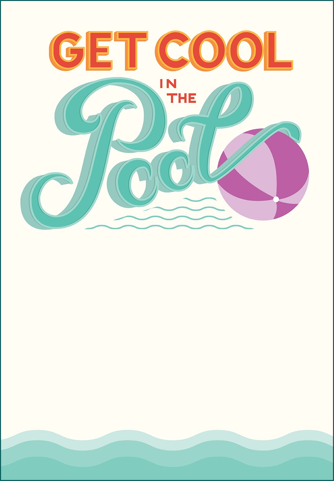 Example of Pool Party Invitation Template