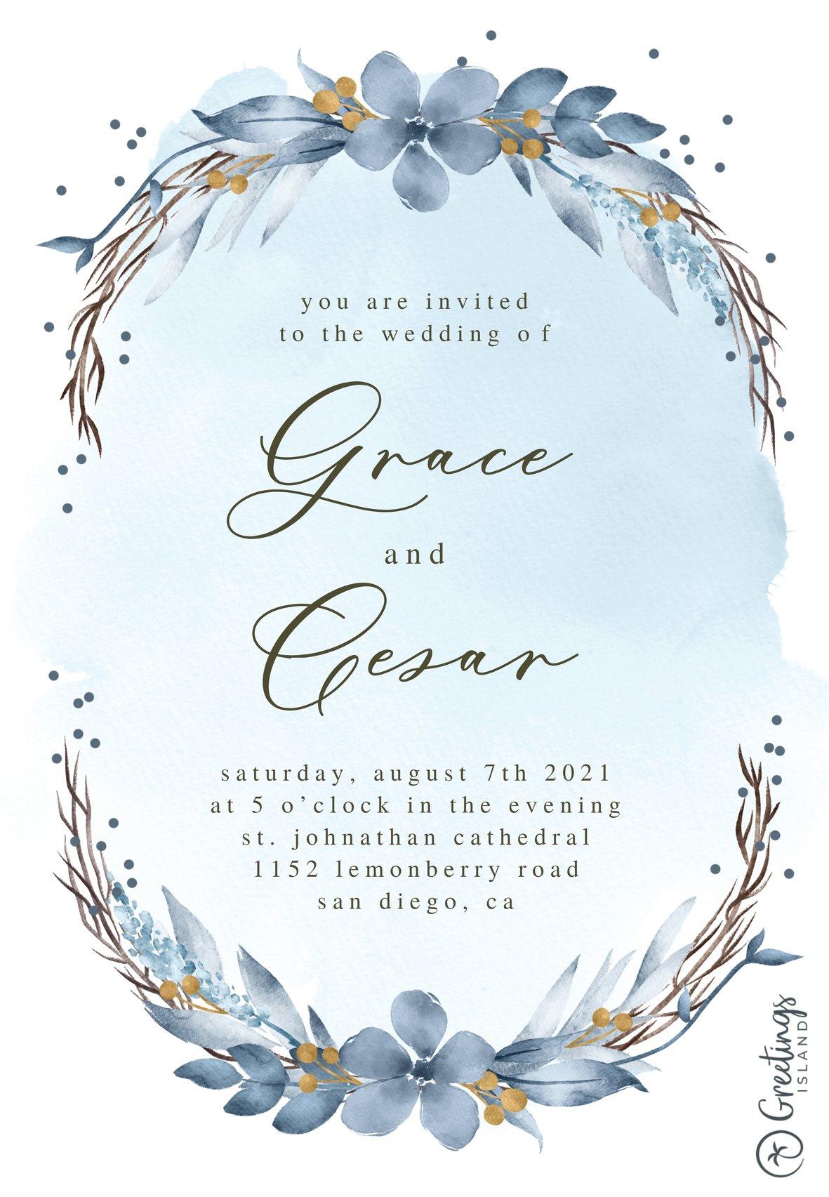 Example of Wedding Invitation Wording Template