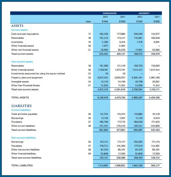 Income Statement Template Sample