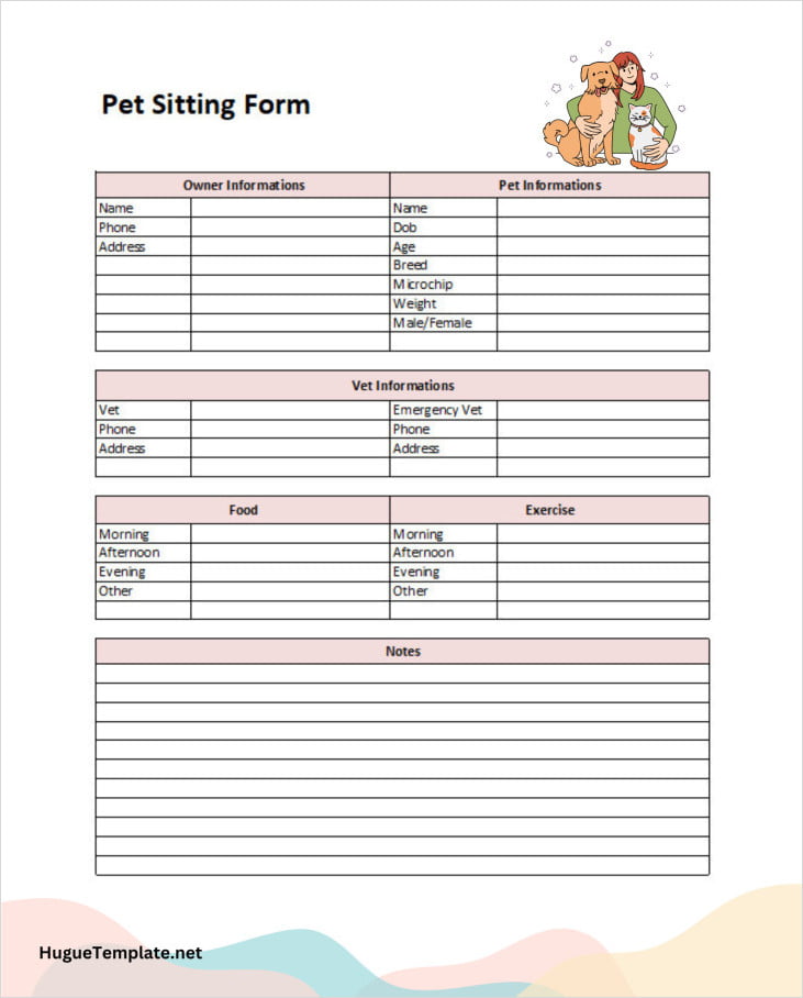 Pet Sitting Template