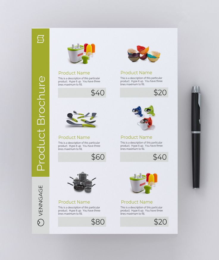 Printable Product Marketing Brochure Template Sample