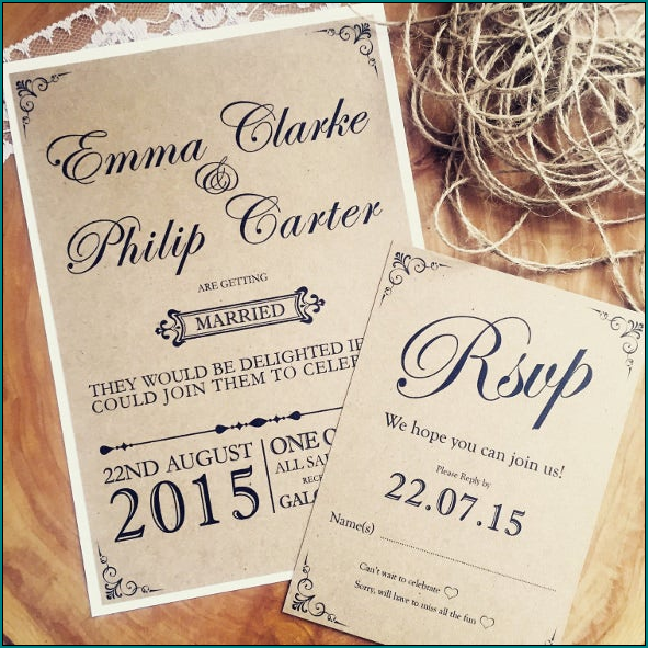 Rustic Wedding Invitation Template Sample