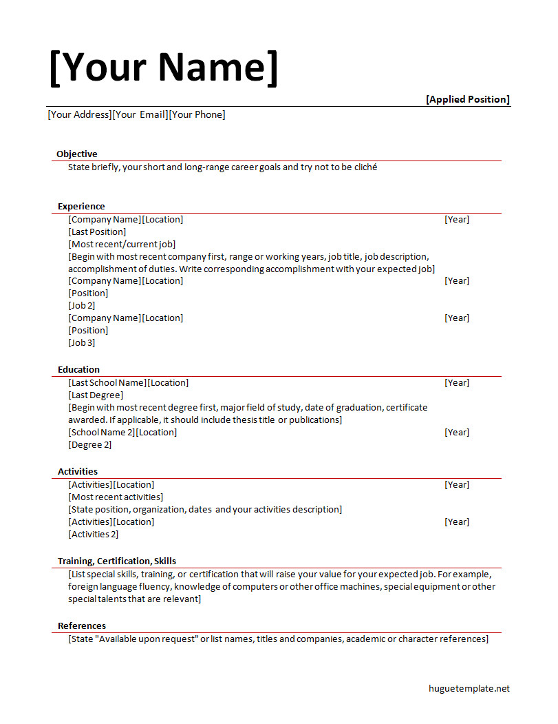 Sample Sales Resume Template Featuring Fields for Summary of Qualifications, Sales Skills, and Career Highlights