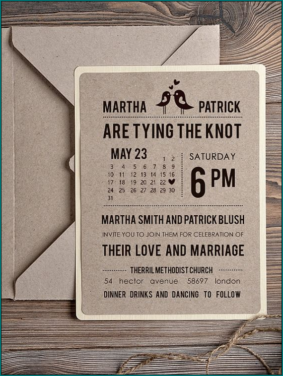 Sample of Rustic Wedding Invitation Template