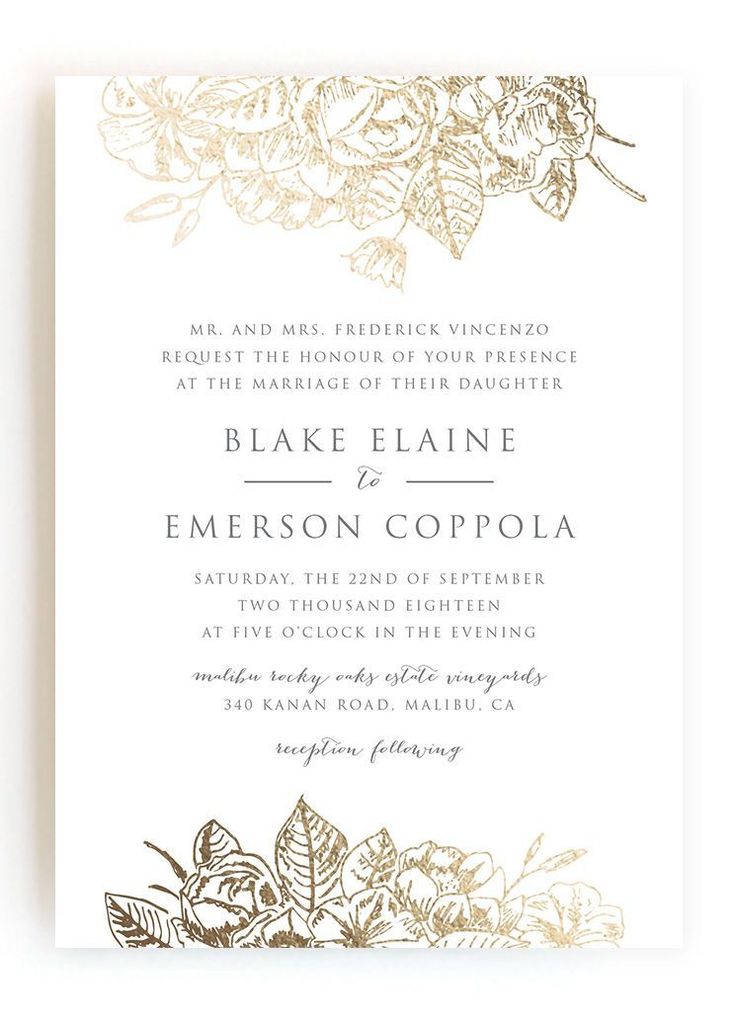 Sample of Wedding Invitation Wording Template