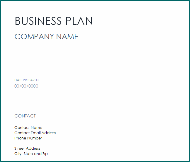 Simple Business Plan Template