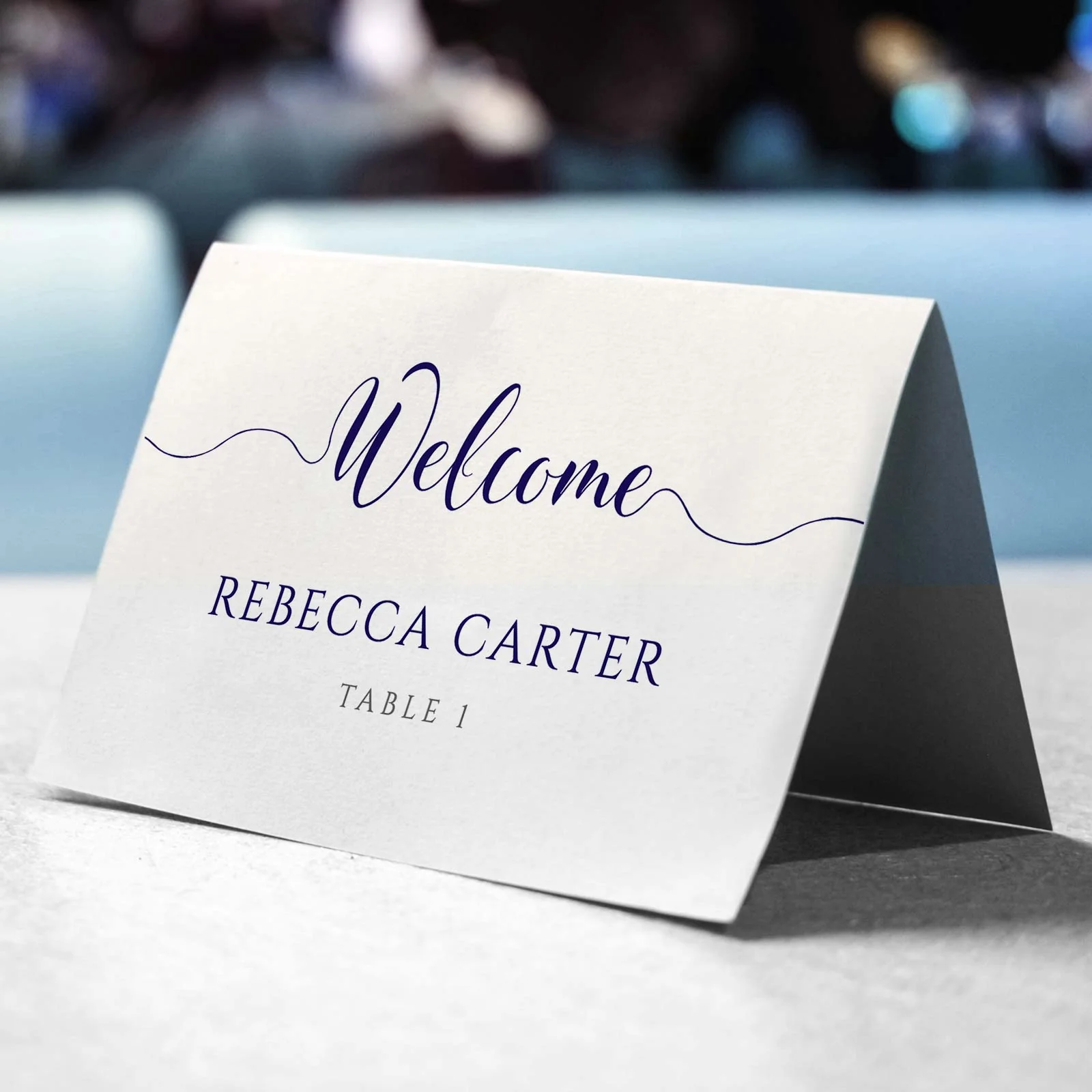 Table Name Cards Template Example