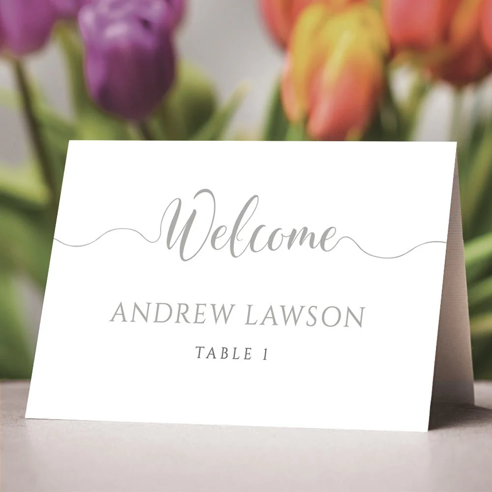 Table Name Cards Template Sample